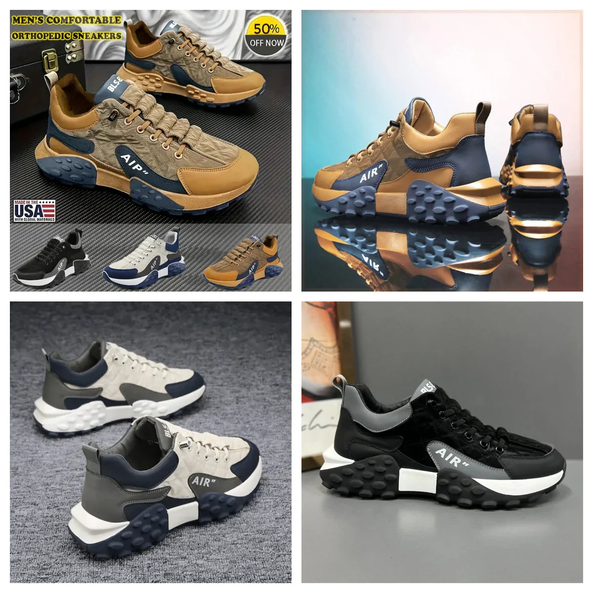 Mazomen®【🔥Περιορισμένης διάρκειας μισή τιμή | Δωρεάν κάλτσες αξίας 20€! ⏰】Unisex ορθοπεδικά παπούτσια 👞 | Άνετα και αντιολισθητικά | Ανακουφίζει από την κόπωση και το πρήξιμο των ποδιών ✨