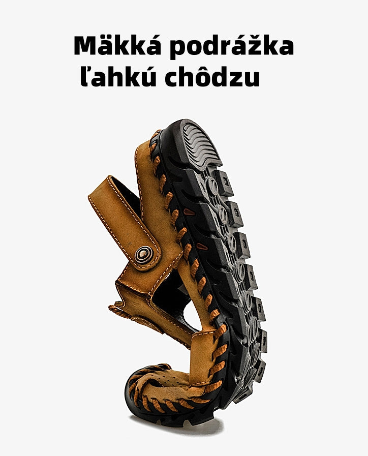 【⏰Nové kožené papuče sú v zľave za polovičnú cenu, po obmedzenú dobu, dnes! 】Vyrobené z vysoko kvalitnej hovädzej kože, je pohodlné a priedušné a dokáže zmierniť únavu nôh. Najlepšie topánky na leto