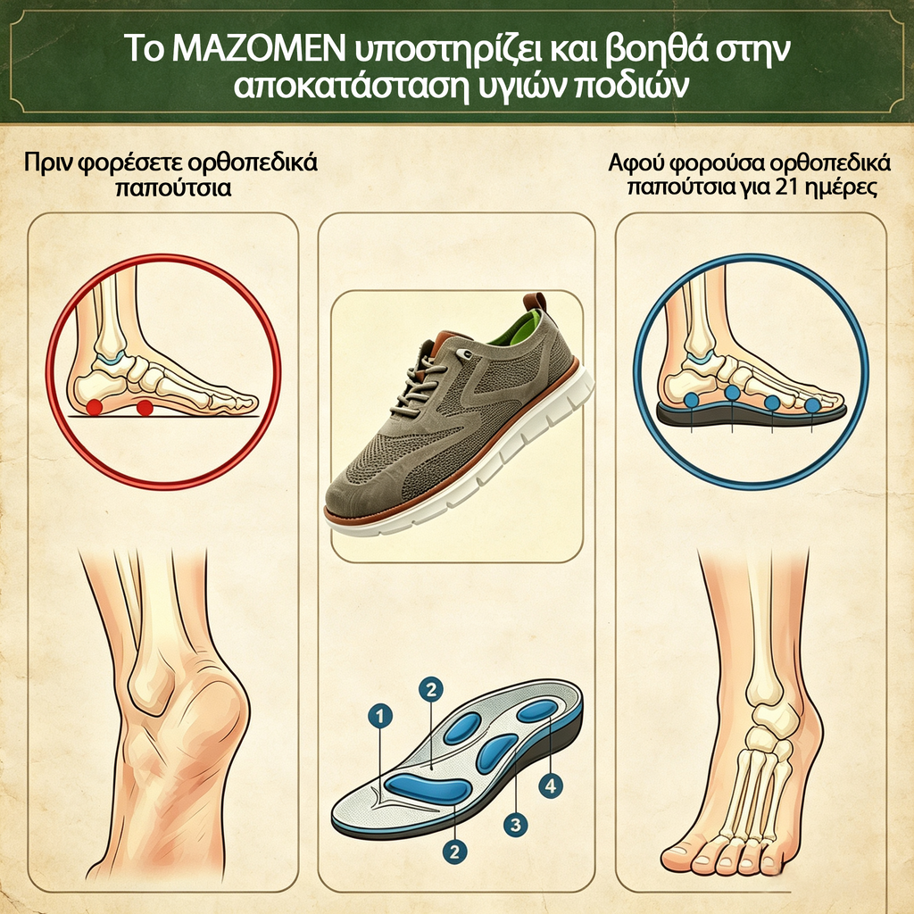 Ορθοπεδικά Παπούτσια Dimarkent® [🔥50% Έκπτωση🎁] Αεριζόμενα και Δροσερά Μοκασίνια | Στήριξη στην καμάρα και Μαλακή Ενδιάμεση Σόλα | Αντιολισθητικά και Άνετα | Πείτε Αντίο στον Πόνο στα Πόδια