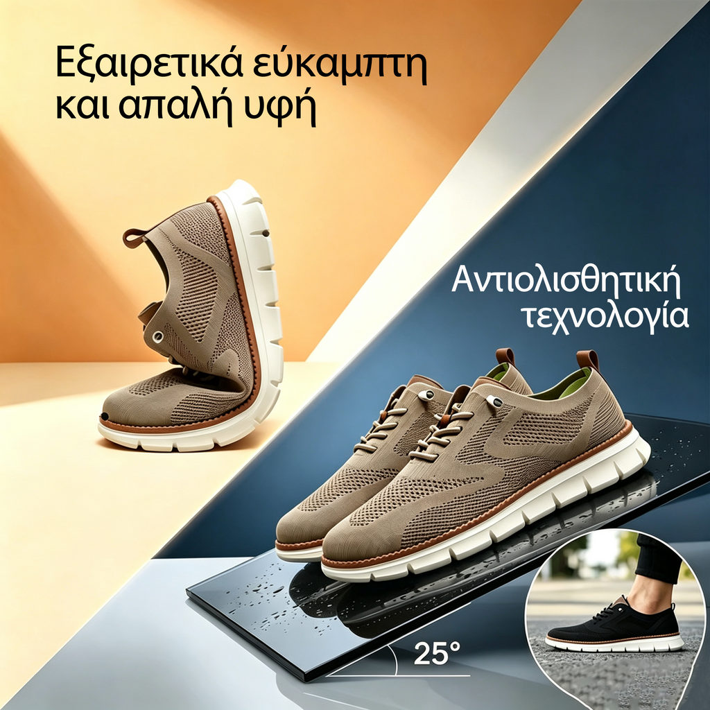 Ορθοπεδικά Παπούτσια Dimarkent® [🔥50% Έκπτωση🎁] Αεριζόμενα και Δροσερά Μοκασίνια | Στήριξη στην καμάρα και Μαλακή Ενδιάμεση Σόλα | Αντιολισθητικά και Άνετα | Πείτε Αντίο στον Πόνο στα Πόδια