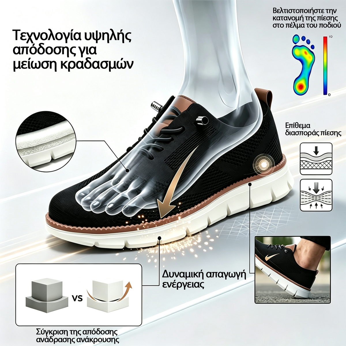 Ορθοπεδικά Παπούτσια Dimarkent® [🔥50% Έκπτωση🎁] Αεριζόμενα και Δροσερά Μοκασίνια | Στήριξη στην καμάρα και Μαλακή Ενδιάμεση Σόλα | Αντιολισθητικά και Άνετα | Πείτε Αντίο στον Πόνο στα Πόδια