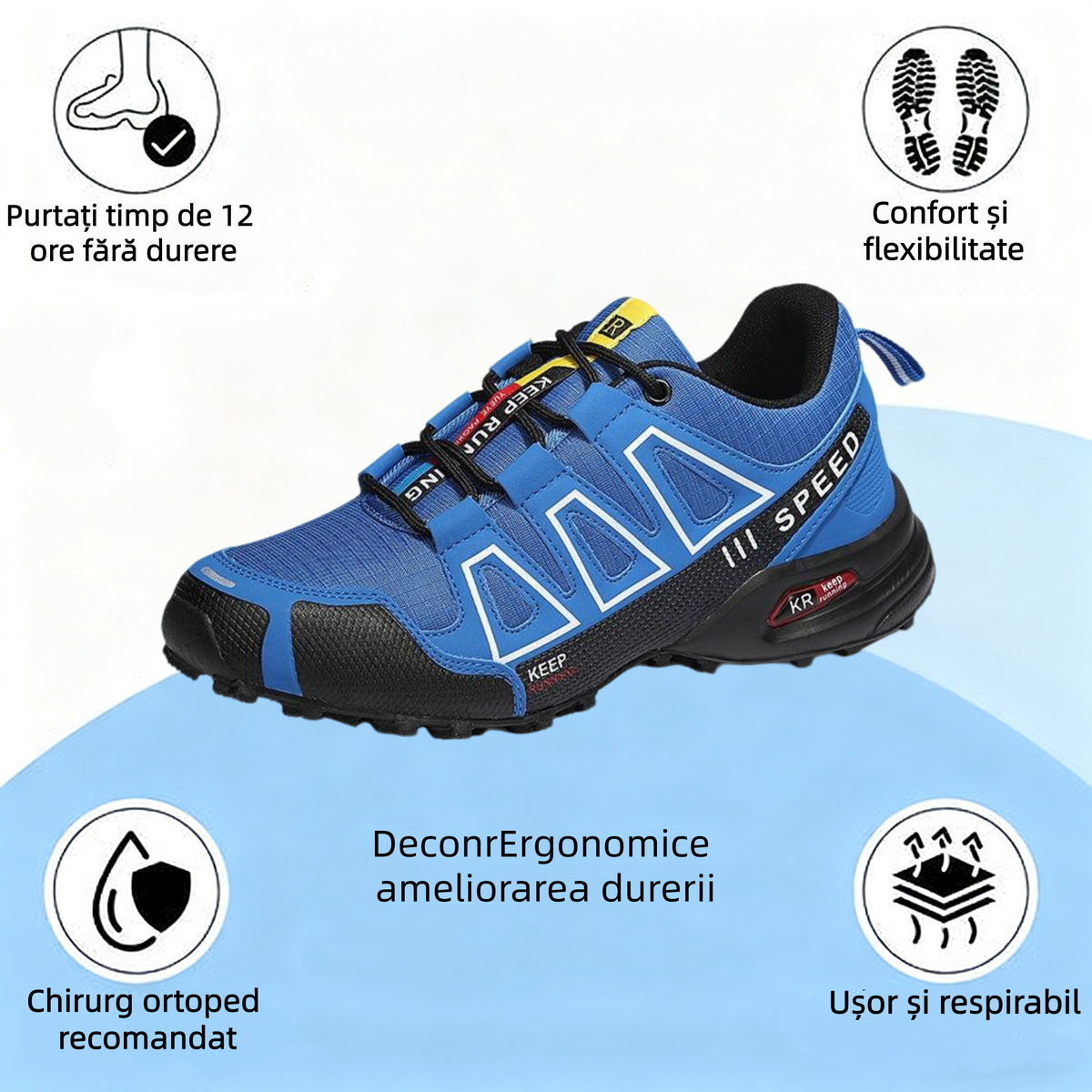 [⏰Reducerea de 55% de astăzi + livrare gratuită se termină în curând]Pantofi ortopedici cu design ergonomic pentru dureri de spate, articulații și picioare - unisex