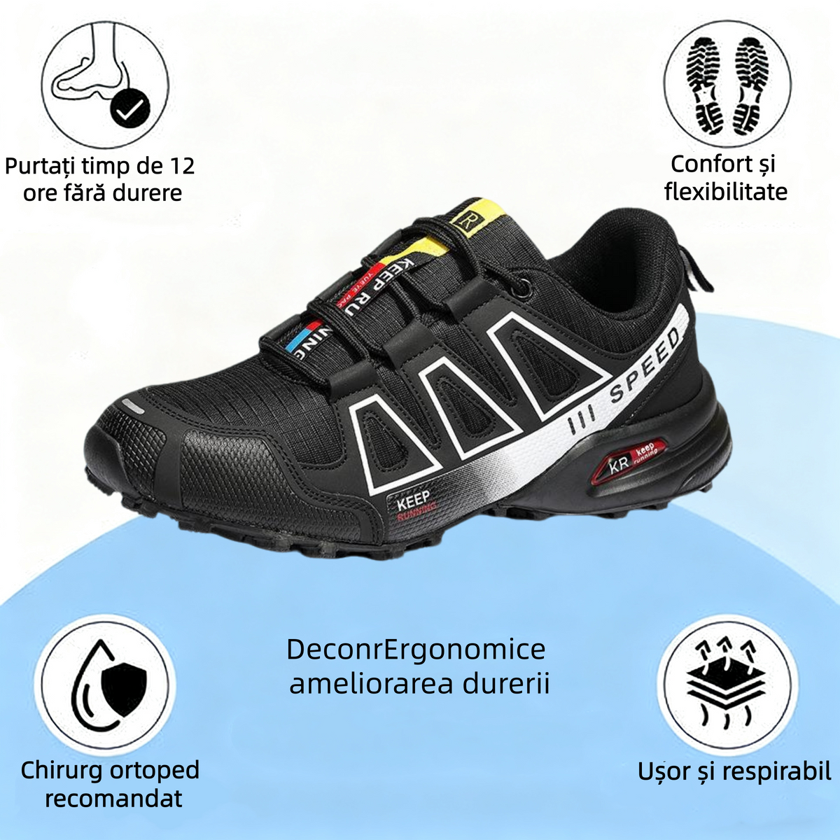 [⏰Reducerea de 55% de astăzi + livrare gratuită se termină în curând]Pantofi ortopedici cu design ergonomic pentru dureri de spate, articulații și picioare - unisex