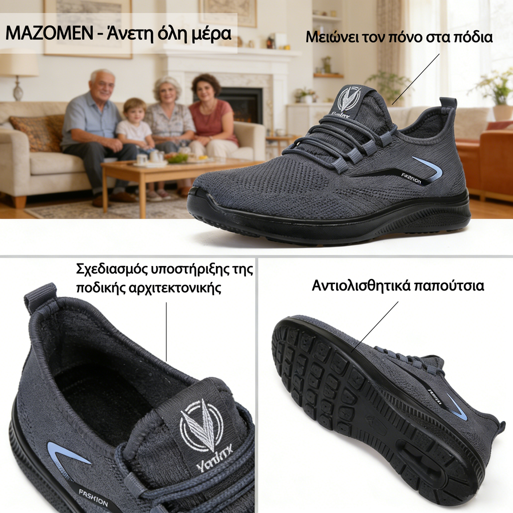 Dimarkent® 【⏰Μισή τιμή σήμερα👟】 Αυτά τα παπούτσια είναι ιδανικά για ολοήμερες δραστηριότητες | Σχεδιασμός στήριξης καμάρας | Ανακουφίζει αποτελεσματικά από την κόπωση | Ανακουφίζει από τον πόνο | Βελτιωμένη αδιάβροχη και αντιολισθητική απόδοση👞