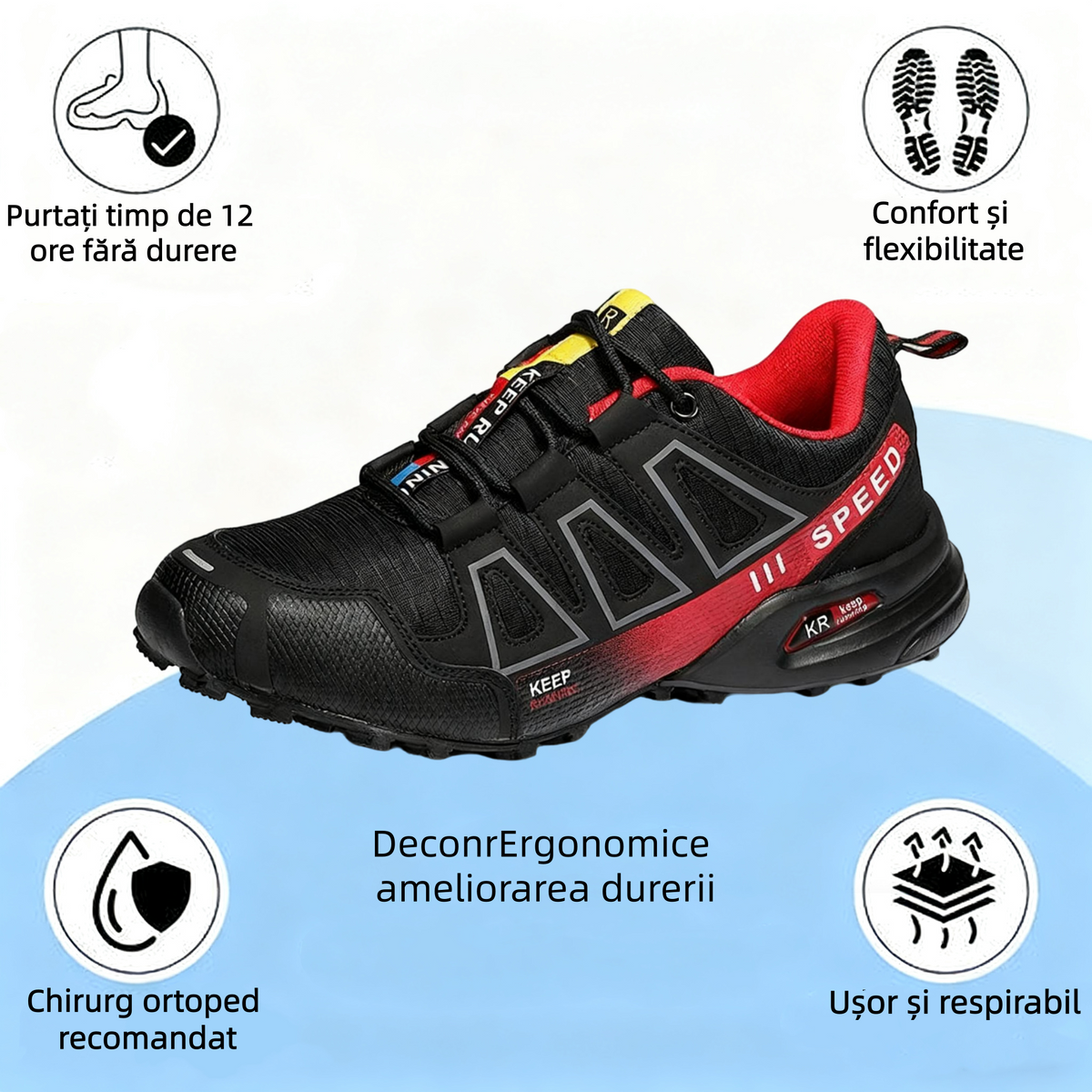 [⏰Reducerea de 55% de astăzi + livrare gratuită se termină în curând]Pantofi ortopedici cu design ergonomic pentru dureri de spate, articulații și picioare - unisex