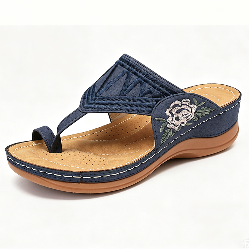 【🔥Oferta especial a mitad de precio🎁】🔥Sandalias retro bordadas de verano | Frescas y transpirables | Soporte ergonómico para el arco del pie | Sin fatiga para caminar todo el día | Antideslizantes y cómodas ✅