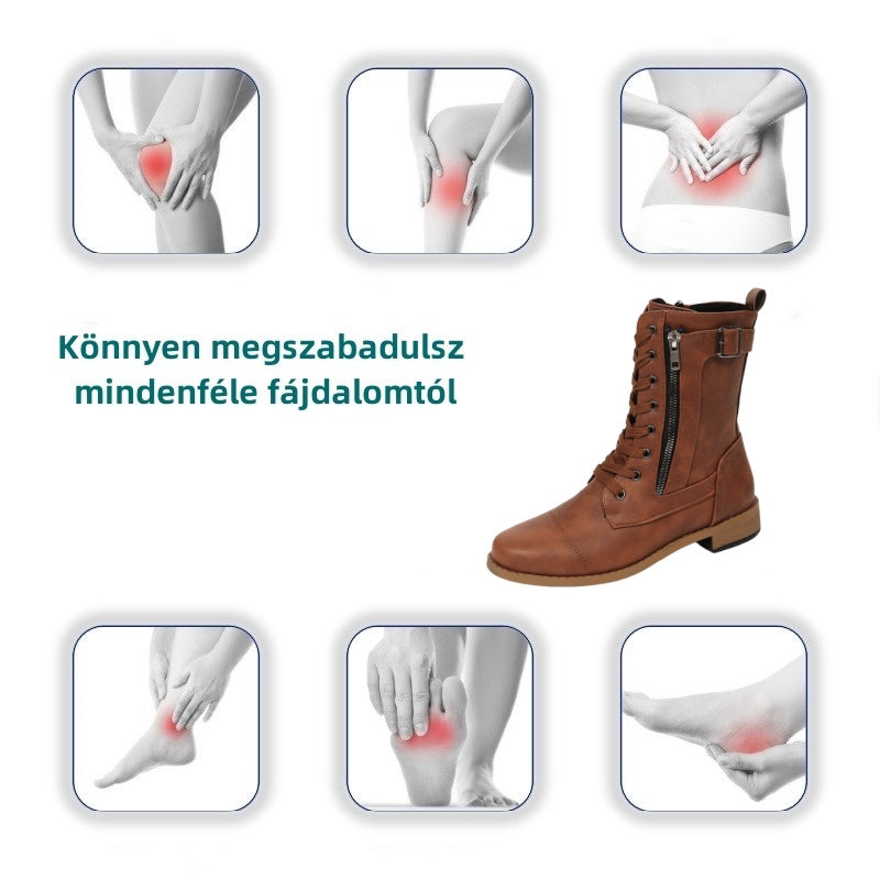 [🔥Ma féláron - Ne hagyja ki] Ergonomikusan Kialakított Ortopéd Cipők - Kiváló Minőségű Bőr 👞 Kézzel Varrott Női Csizmák
