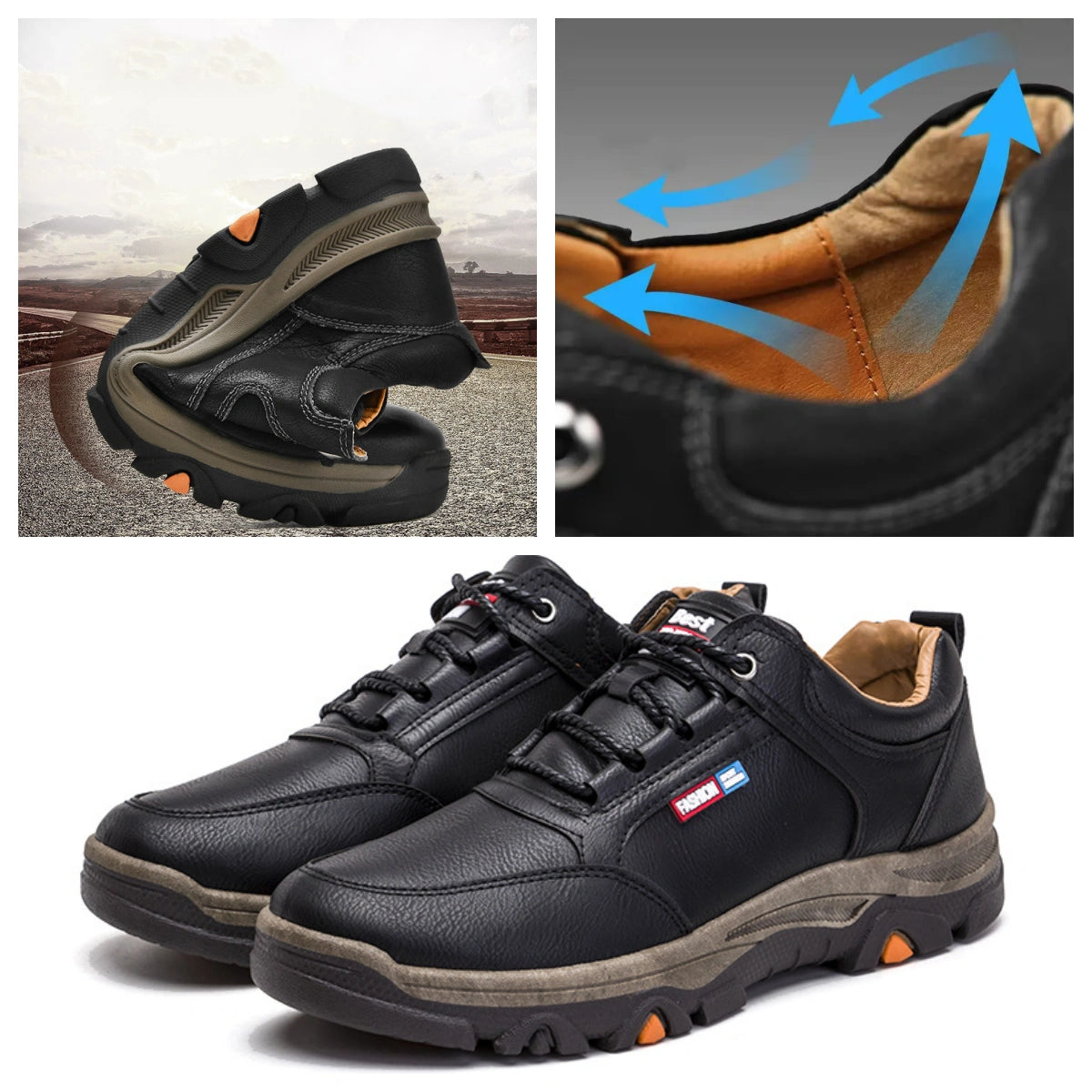 【⏰50% reducere astăzi - se încheie în curând】 Pantofi ortopedici cu design ergonomic - piele de înaltă calitate + cusături manual ✅ Un must-have pentru bărbați👞