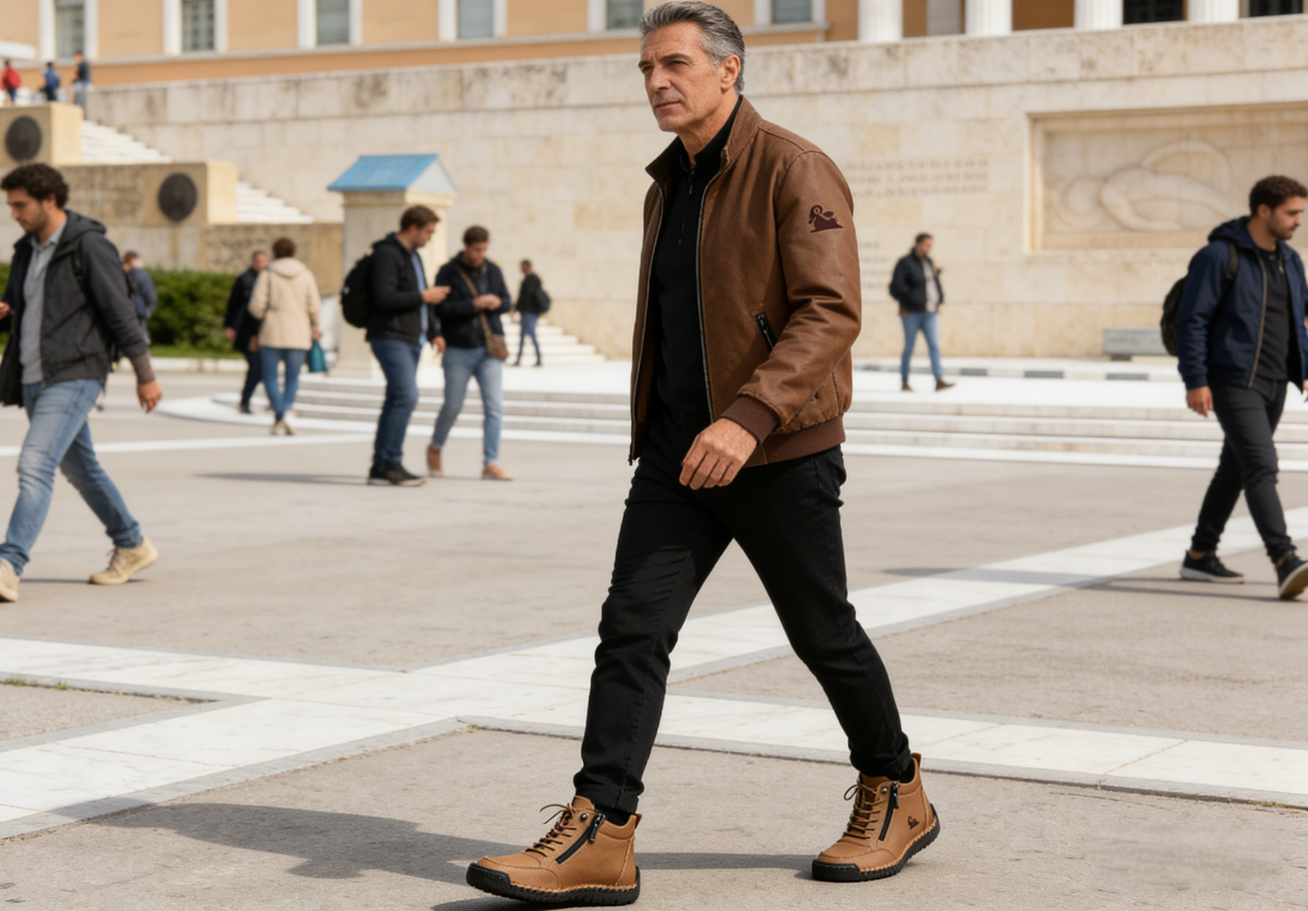 Dimarkent® |【50% έκπτωση 】 Ορθοπεδικά ψηλοτάκουνα παπούτσια από δέρμα μοσχαριού 🥾 | Φερμουάρ στο πλάι | στήριξη στην καμάρα | άνετα αντιολισθητικά | κατάλληλα για καθημερινή χρήση