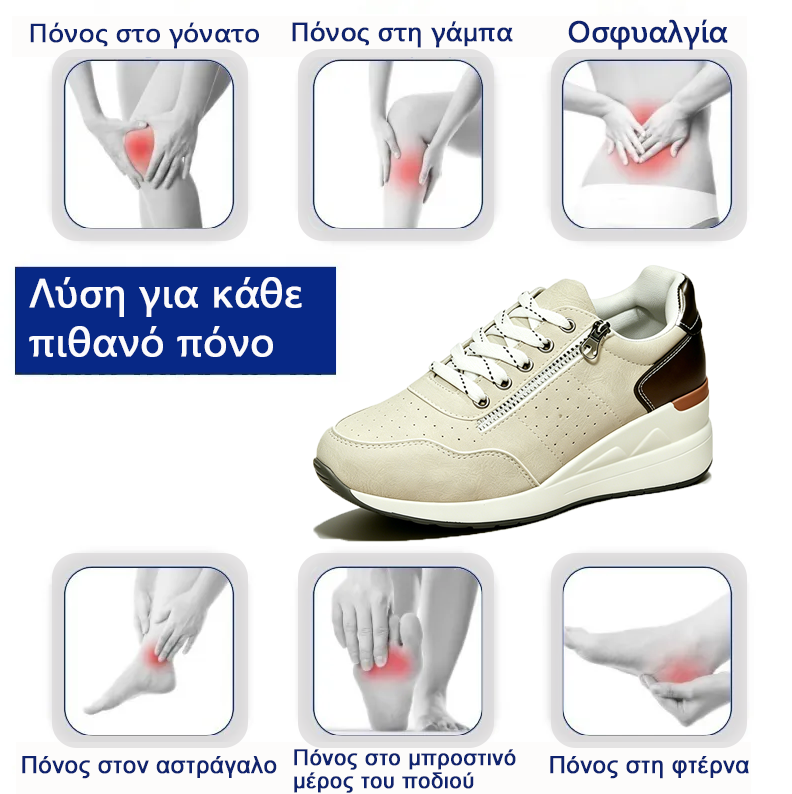 Ορθωτικά παπούτσια Mazomen® 【🔥Σήμερα: 50% έκπτωση🎁】 Άνετα παπούτσια για περπάτημα - κλείσιμο με φερμουάρ στο πλάι | στήριξη της καμάρας | ανακουφίζει αποτελεσματικά από τον πόνο του ποδιού | ψηλοτάκουνα, αδιάβροχα και αντιολισθητικά