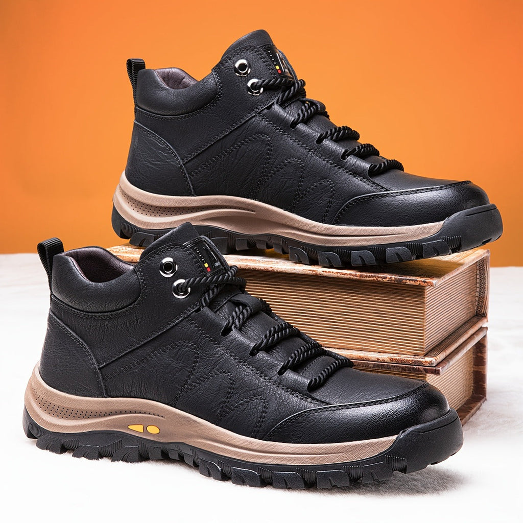 (🔥Sconto del 50% oggi - non lasciartelo sfuggire) - Scarpe alte in morbida e comoda pelle di vitello italiana (disponibile anche in peluche🔥)