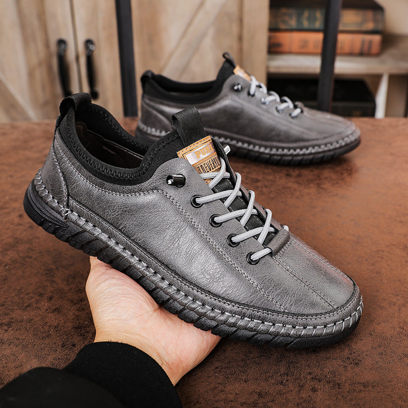 🔥(Ultima zi 50% reducere - nu-l ratați) Pantofi casual anti-alunecare pentru bărbați din piele naturală [38-44]👞