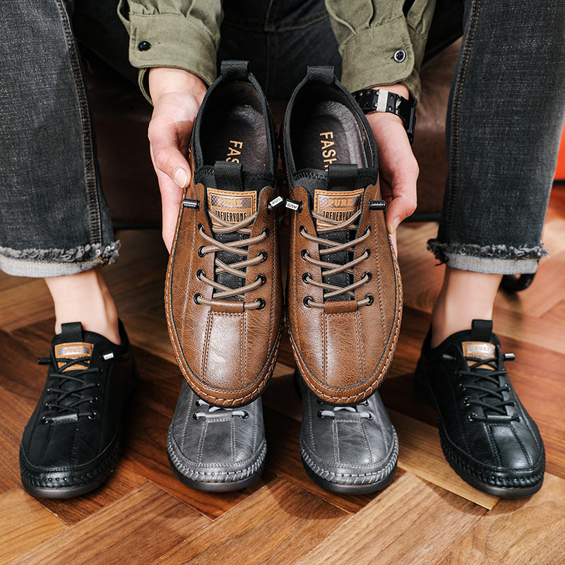 🔥(Ultima zi 50% reducere - nu-l ratați) Pantofi casual anti-alunecare pentru bărbați din piele naturală [38-44]👞