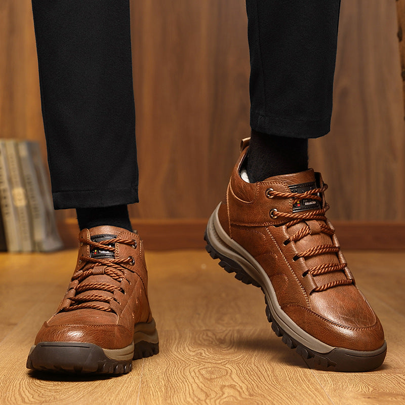 (🔥Sconto del 50% oggi - non lasciartelo sfuggire) - Scarpe alte in morbida e comoda pelle di vitello italiana (disponibile anche in peluche🔥)