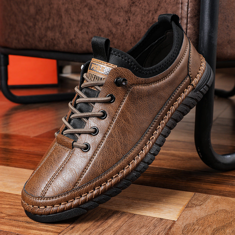 🔥(Ultima zi 50% reducere - nu-l ratați) Pantofi casual anti-alunecare pentru bărbați din piele naturală [38-44]👞