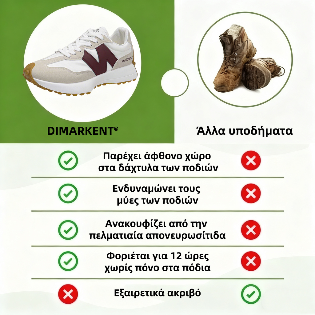 Dimarkent® 👟 | Αθλητικά Παπούτσια | Ο σχεδιασμός με φαρδιά δάχτυλα μειώνει την πίεση στα πέλματα των ποδιών.
