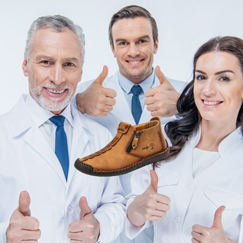 【🎁50% kedvezmény ma - ne hagyd ki】 Ergonomikus kialakítású ortopéd cipő - kiváló minőségű bőr + kézzel varrott 👞